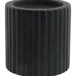 Eliana Candle Holder Marble Black 12.5 cm