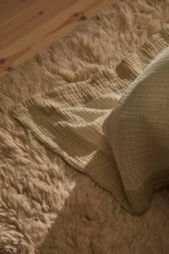 Ella Crincle Bedspread 260x260 cm, Sand