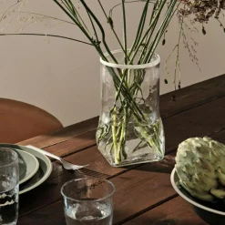 Ellen Vase, Clear / White