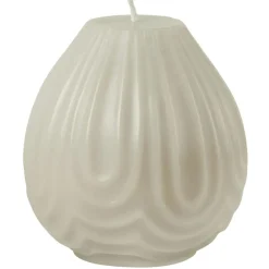 Embossed Art deco Candle, Light Stone