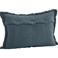 Embroidered Cushion Cover 30x45 cm, Sage