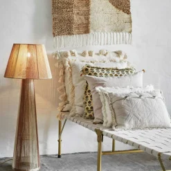 Embroidered Cushion Cover 30x45 cm, Sage