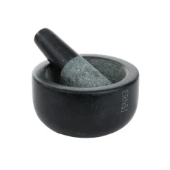 Ernst Mortar Large, Black Granite