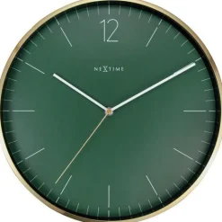 Essential Gold Wall Clock 34 cm, Green