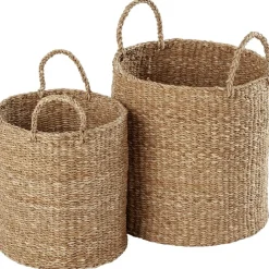 Esther Basket Cylinder With Handles 2-pack, Natural