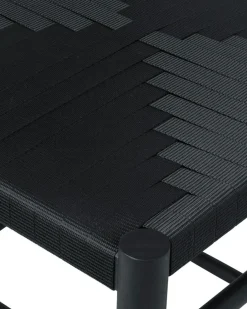 F Armchair, Oiled Oak / Black Webbing