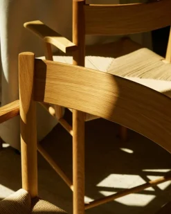 F Armchair, Oiled Oak / Neutral Paper Cord