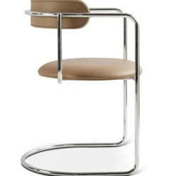FF Cantilever Chair, Black Leather / Black