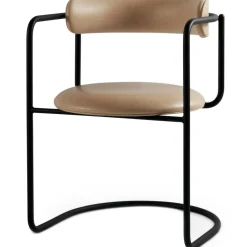 FF Cantilever Chair, Black Leather / Black