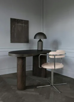 FF Swivel Chair, Liquorice Loop / Chrome