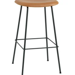 Fiber Tube Bar Stool 75 cm, Refine Leather Cognac / Black
