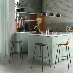 Fiber Tube Bar Stool 75 cm, Natural White / White