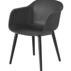 Fiber Wood Armchair, Black
