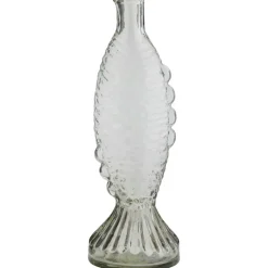 Fish Glass Vase 30 cm, Blue