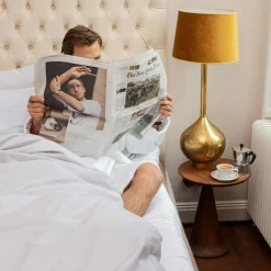 Fitted Sheet 160x200 cm, Stone Grey