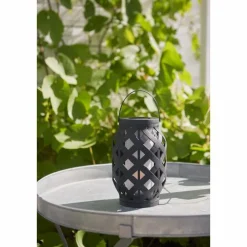 Flame Lantern 23 cm, Black