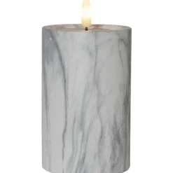 Flamme LED Pillar Candle Marble, 7,5 cm