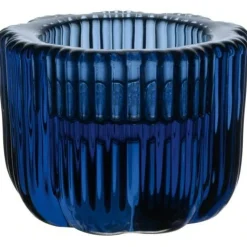 Fleur Candle Holder, Bleu