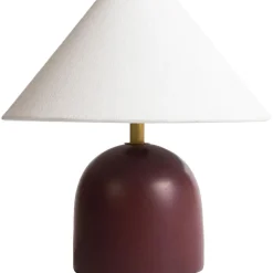 Flora Table Lamp 25 cm, Burgundy