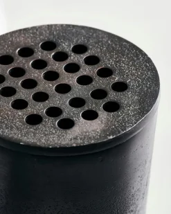 Flow Vase 18xØ9, Browned brass