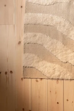 Flow Wool Rug 250x350 cm, Beige