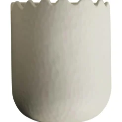 Flowery Wall Pot 19 cm, Creme