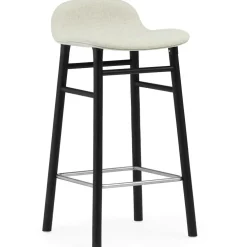 Form Bar Stool 65 cm, White / Black Steel