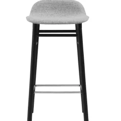Form Bar Stool 65 cm, White / Black Steel