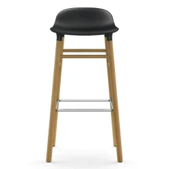 Form Bar Stool Oak Base, 75cm, White