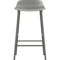 Form Bar Stool Steel Base, 65cm, White