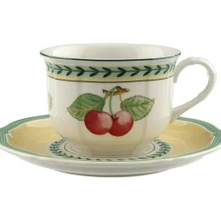 French Garden Fleurence Breakfast Cup With Saucer