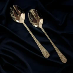 Frost Salad Servers 2 Pieces, Gold