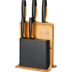 Functional Form Knife Block Bamboo + 5 Knives