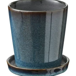 Gastro Pot With Saucer Ø10 cm Black/Green