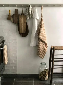 Gingham Kitchen Towel 50x70 cm, Natural