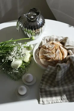 Gingham Kitchen Towel 50x70 cm, Natural