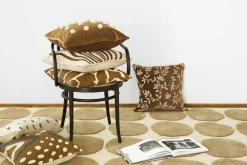 Gita Cushion Cover 50x50 cm, Cognac / Beige