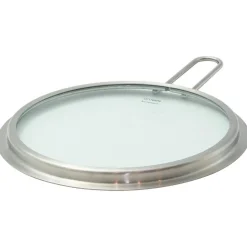Glass Lid Brushed Steel, 20 cm