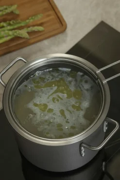 Glass Lid Brushed Steel, 20 cm