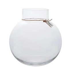 Glass Vase Clear, 21 cm