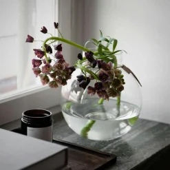 Glass Vase Clear, 21 cm