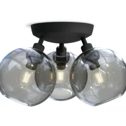 Gloria Flush Ceiling Light 330 mm, Brass / Clear