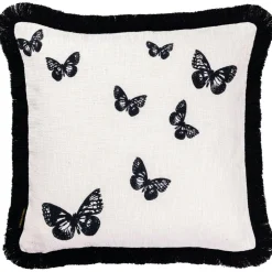 Golden Butterfly B&W Cushion Cover 50x50 cm, Black/White