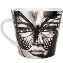 Golden Butterfly Mug 40 cl, Black