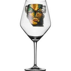 Golden Butterfly Red Wine Glass, 75 cl