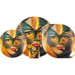 Golden Butterfly Tray, 46 cm