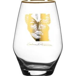 Golden Butterfly Water Glass 35 cl, Gold