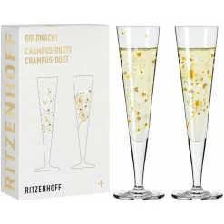 Goldnacht Champagne Glasses 2-pack, H23