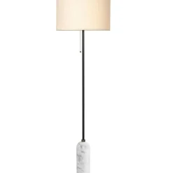 Gravity Floor Lamp, Black Steel / White