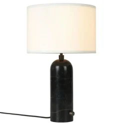 Gravity Table Lamp Small, Black Marble / Canvas